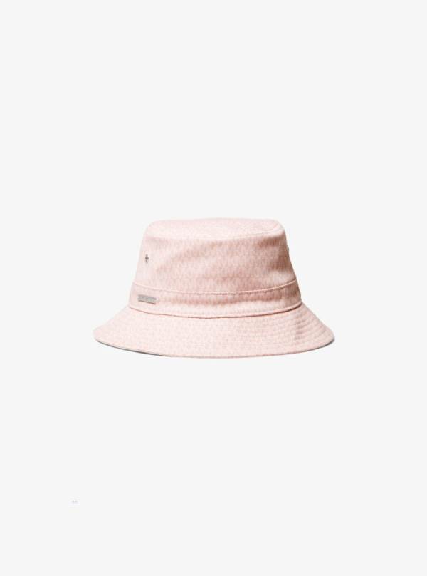 Damske Klobuky Michael Kors Logo Print Organic Cotton Blend Bucket Ruzove - Doplnky Michael Kors Sleva | XHGRD-0189